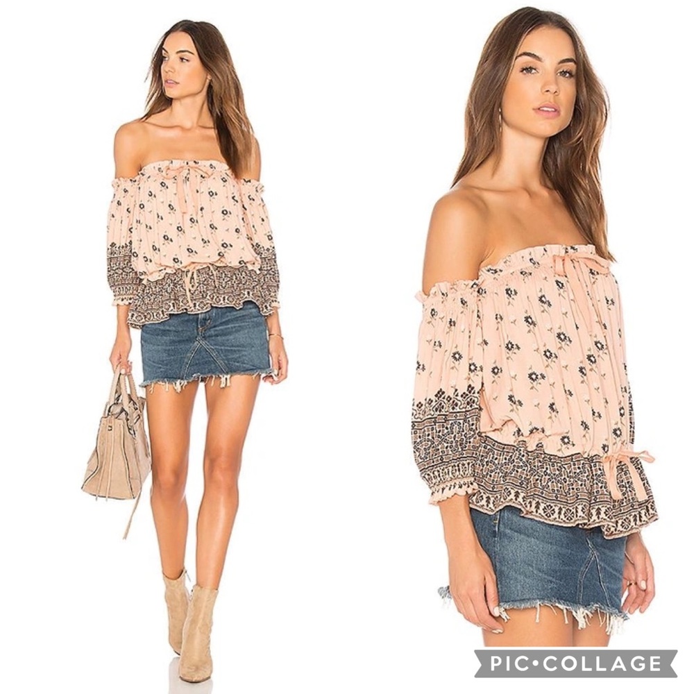 Spell & The Gypsy “Lionheart” Off Shoulder Top In Pink
